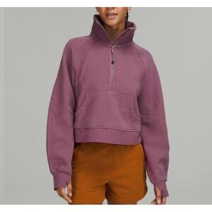 Lululemon Scuba Oversized Funnel-Neck Half Zip Long Sz XS/S Vintage Plum Purple